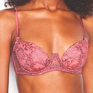 Victoria’s Secret very sexy balconet bra pink bra lace studded bra